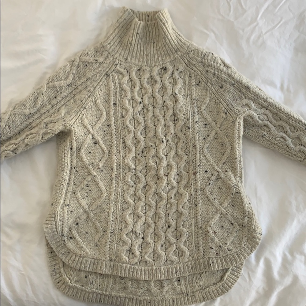 Madewell cable turtleneck sweater